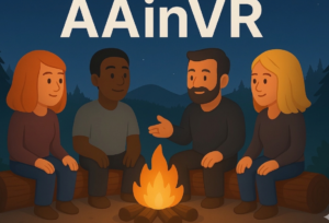 AA in VR virtual reality meeting room